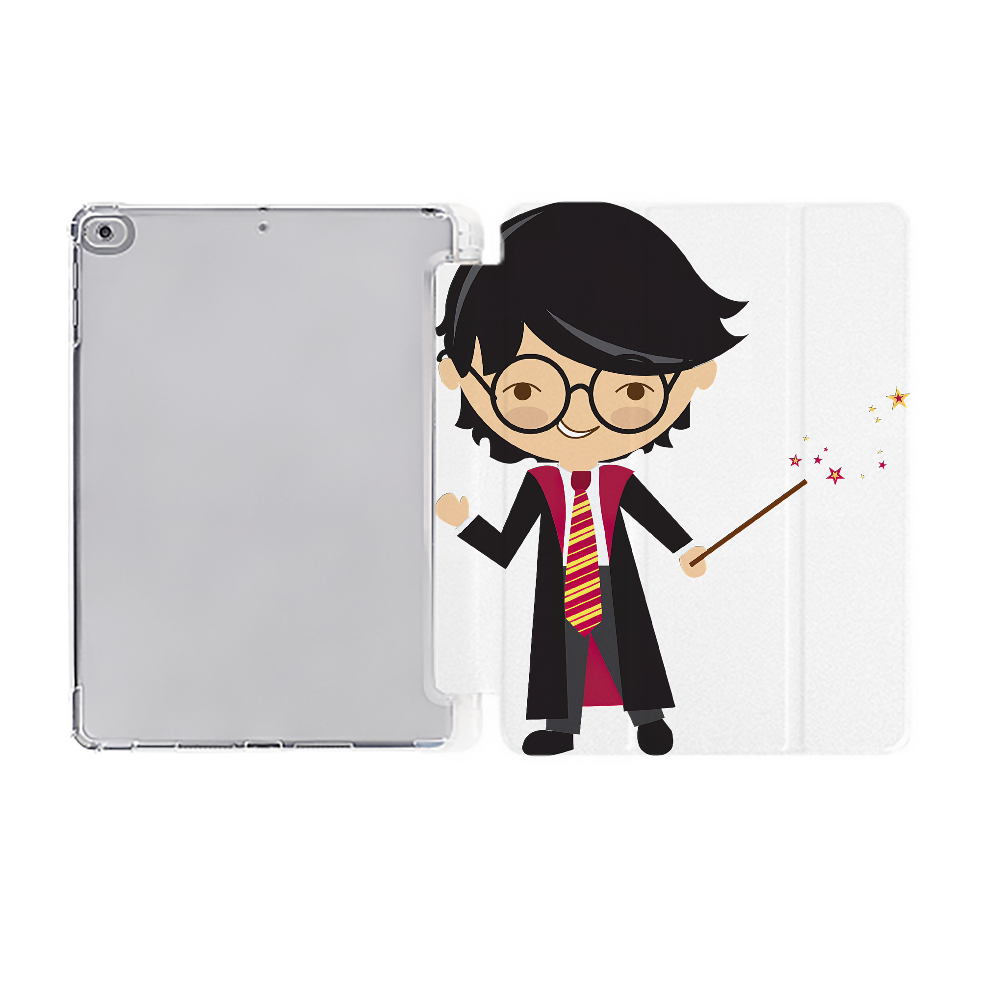 （画像用） Harry Potter ハリー・ポッターシリーズ IPad ケース ペン収納付き 三つ折りスタンド PUレザー×シリコン 対応機種9.5/10.5/10.9インチ